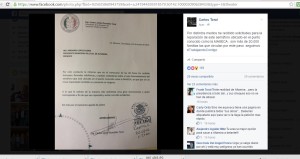 Carlos Toral petición presidencia 3103-2016
