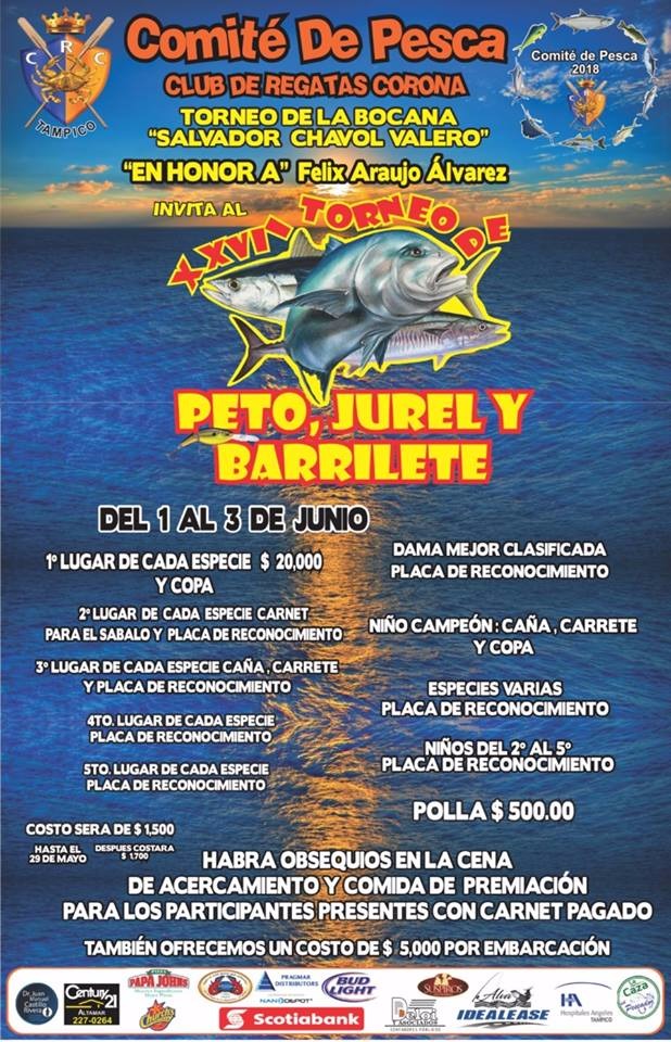 Club de Regatas Corona invita a Torneo de Pesca. – Reporte Noreste